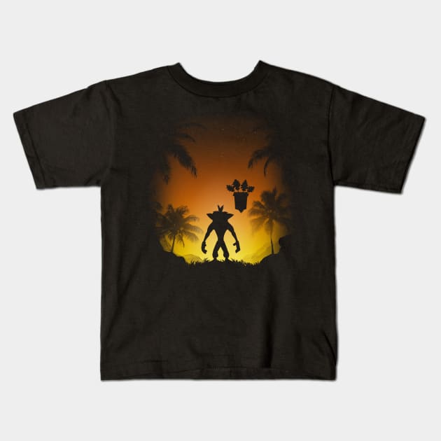 Protector of the Island Kids T-Shirt by ddjvigo